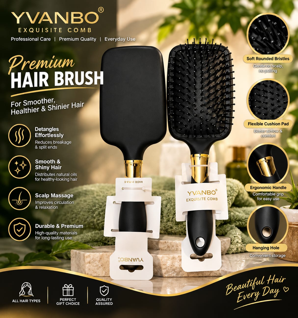 Yuanbo Exquisite Hair Brush