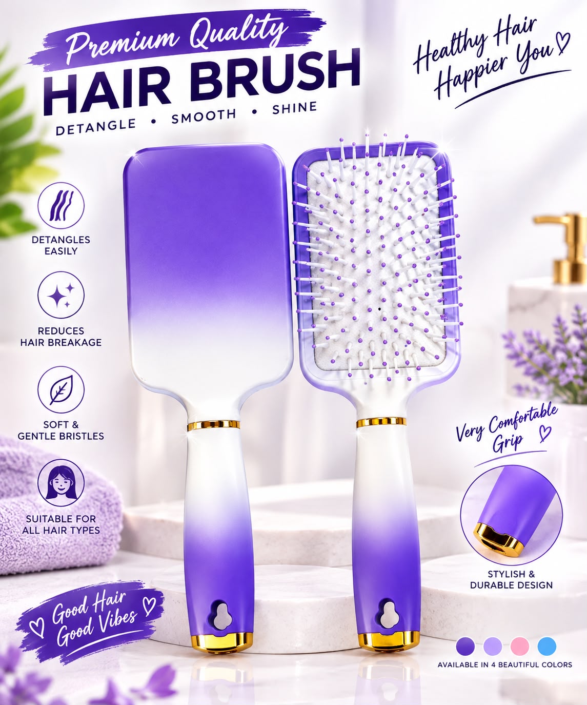 Yuanbo Exquisite Hair Brush, 27168-7