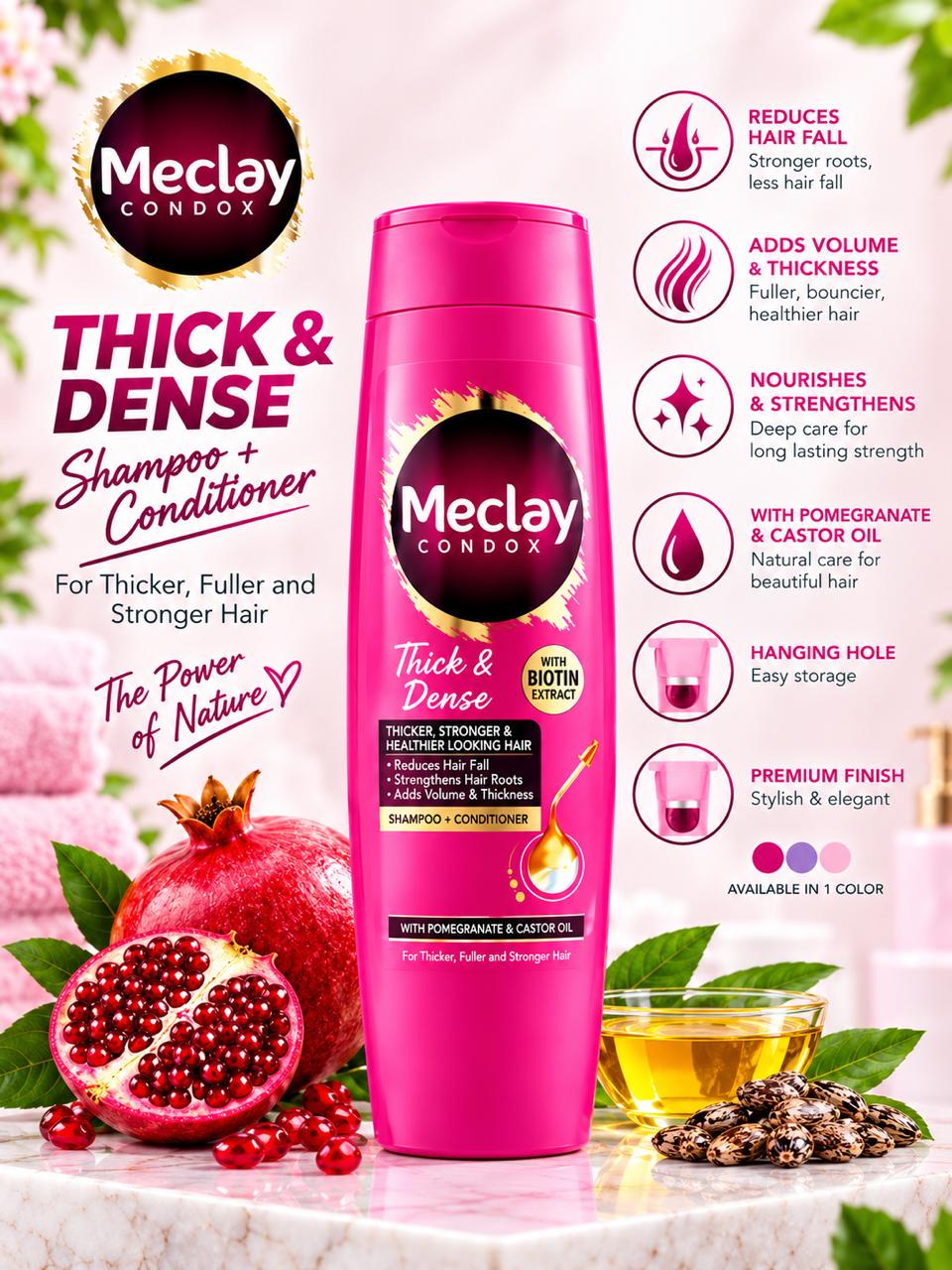 Meclay London Thick & Dense Shampoo (185ml) + Conditioner
