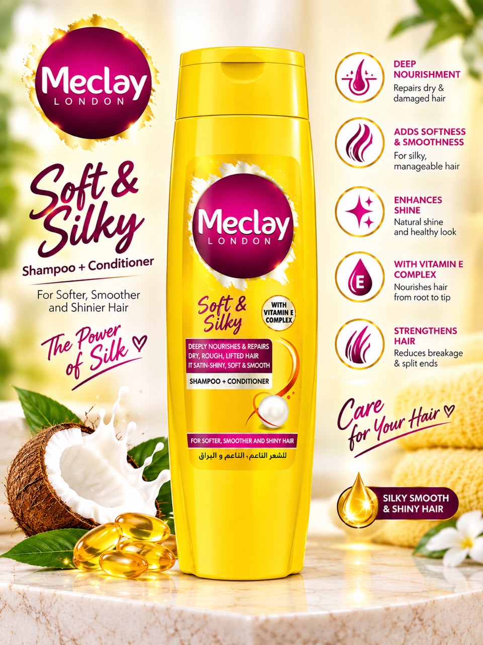 Meclay London Shampoo Soft & Silky 360ml
