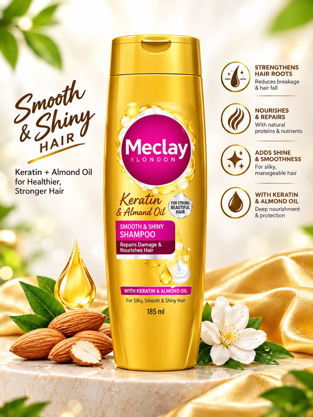 Meclay London Anti Hairfall Shampoo (185ml)
