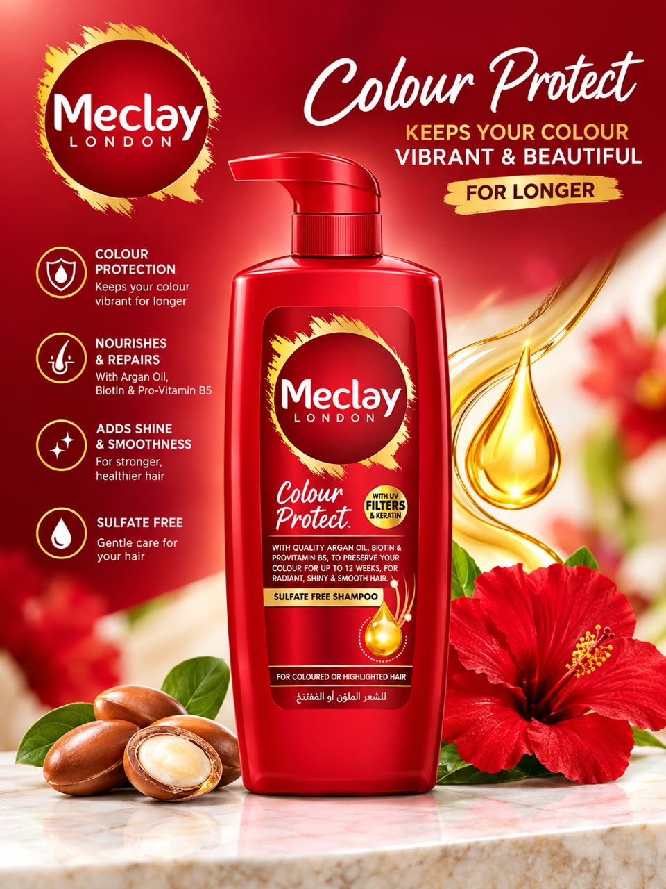 Meclay London Shampoo Colour Protect Shampoo 660ml Pump