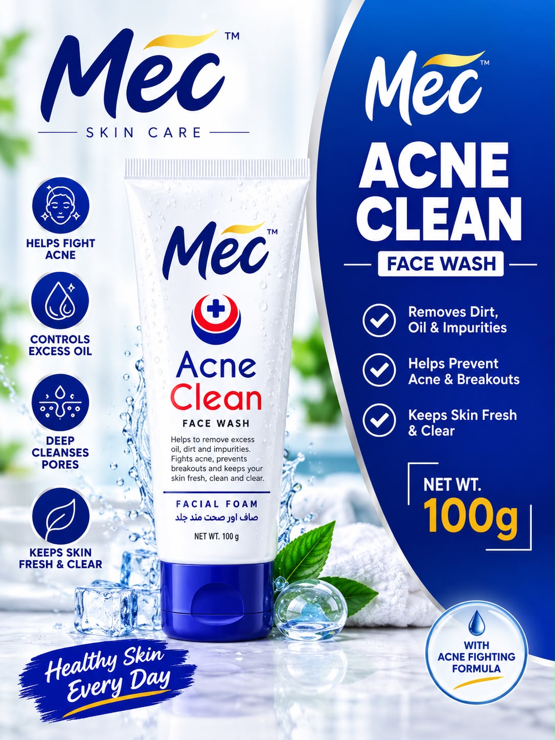 Mec Acne Clean Face Wash 100g